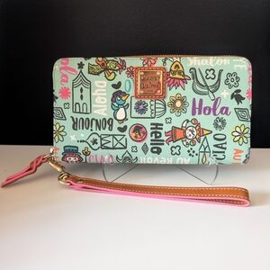 Brand NWOT Dooney & Bourke Disney "It's A Small World" Collaboration Wristlet